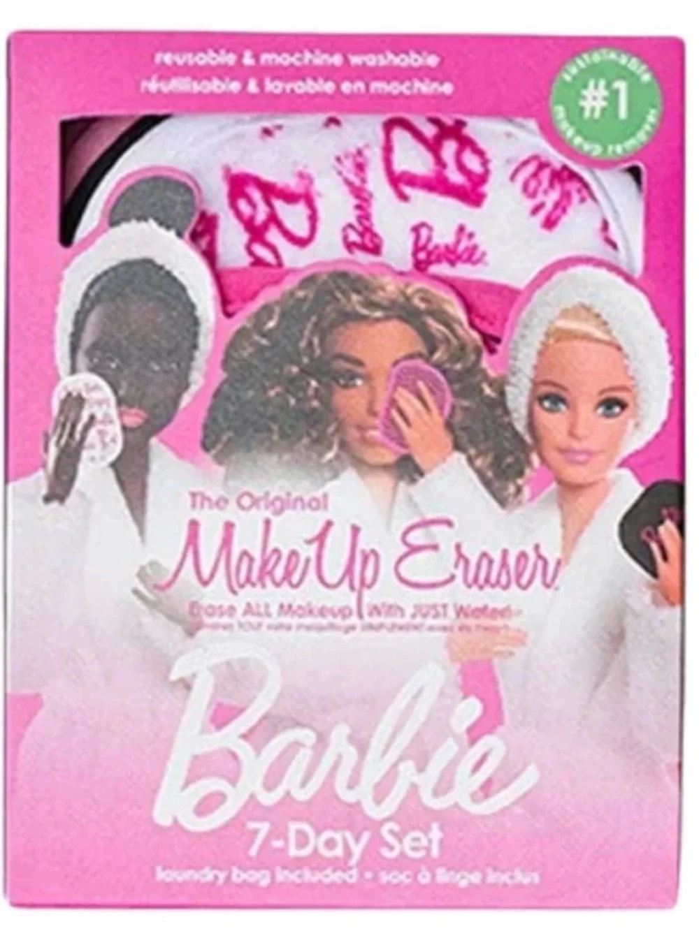 MakeUp Eraser Barbie 7 Day Set Reusable Makeup Remover Cloths New